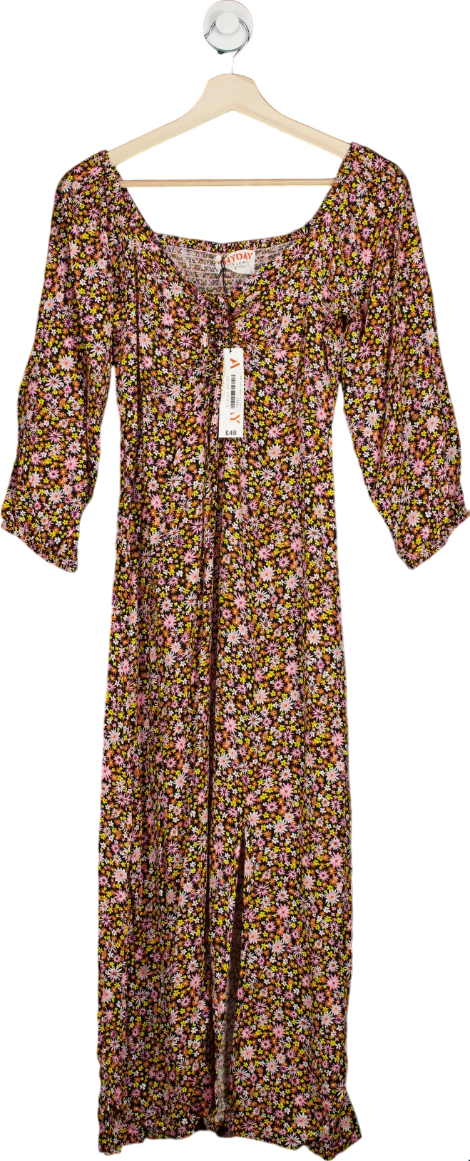 JOHN LEWIS ANYDAY Multicolour Daisy Sweetheart Dress Size UK 6