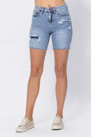 Judy Blue Mid Length Denim Shorts