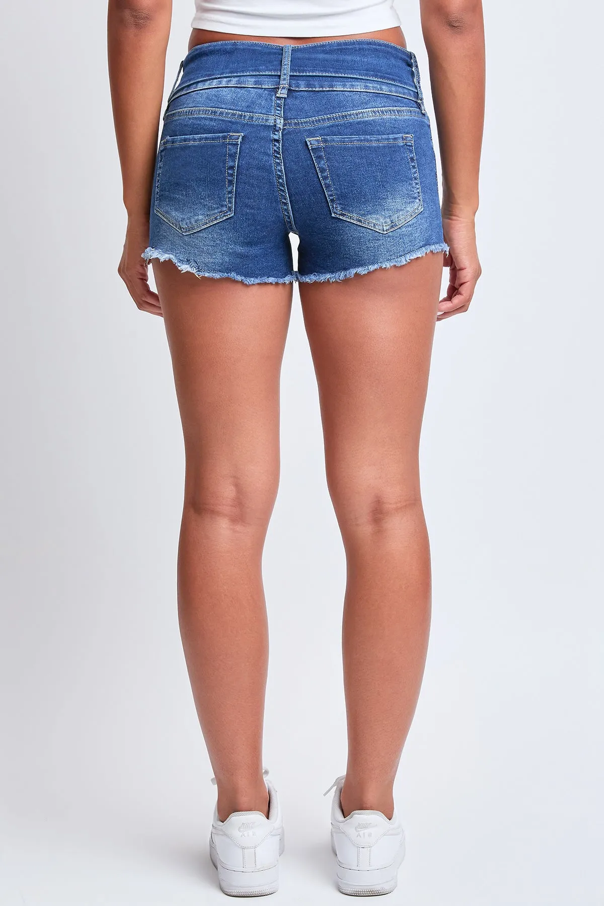 Junior Low Rise Fray Hem Belted Shorts, Pack of 12
