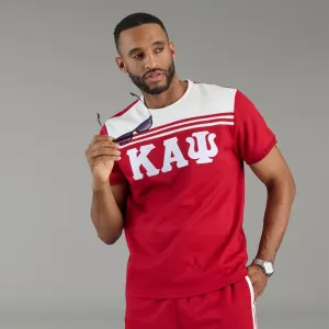 Kappa Alpha Psi 3-Letter Striped Jersey Tee-FINAL SALE
