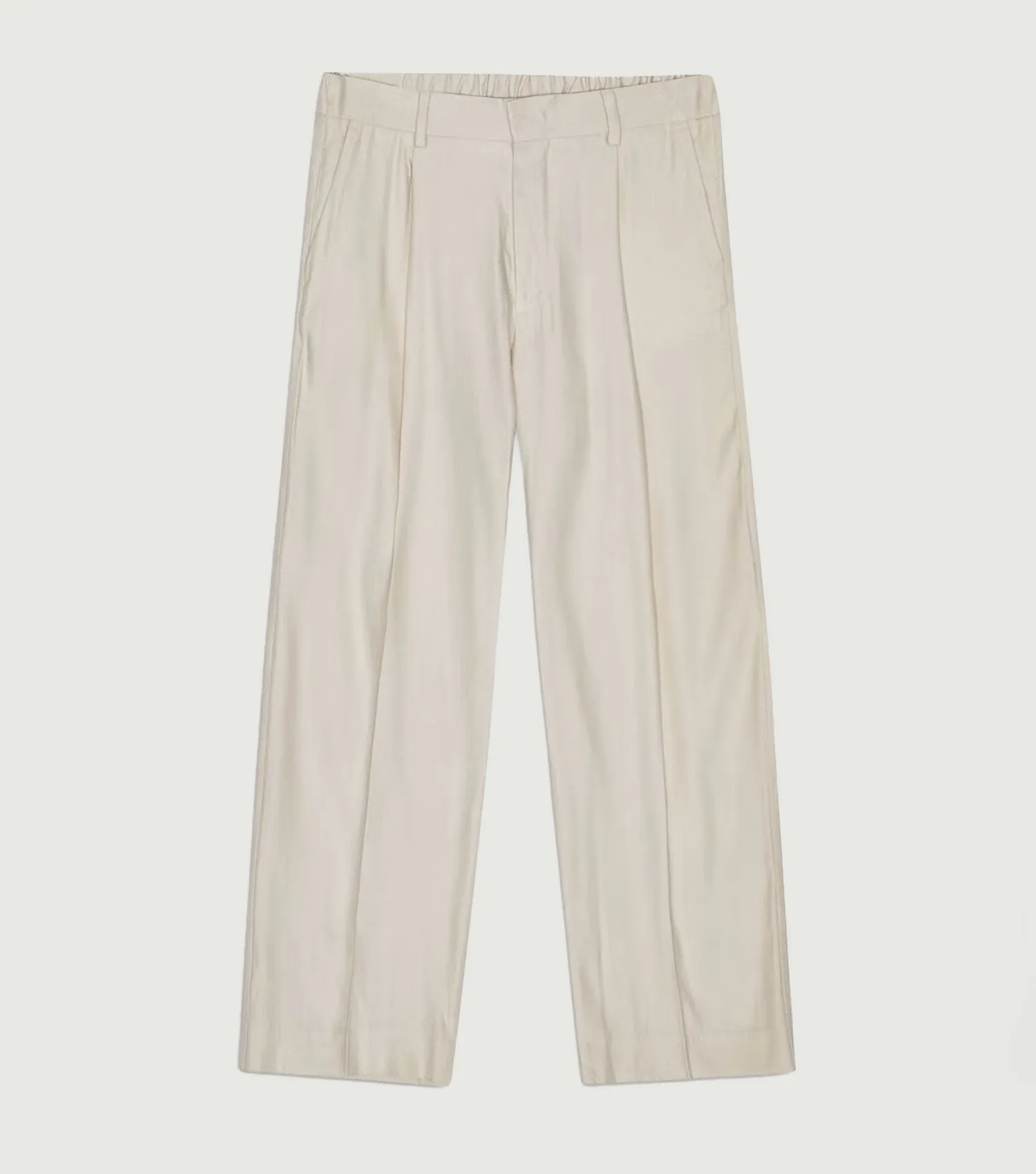Kay Relaxed Fit Linen Blend Trouser Ivory