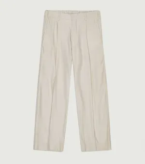 Kay Relaxed Fit Linen Blend Trouser Ivory
