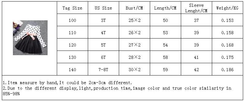 Kids Dress For Girls Spring Puff Long Sleeve Fairy Dresses Mesh Chiffon Polka Dots Summer