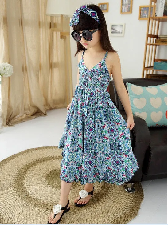 Kids Dresses For Girls Fashion Girls Dresses Summer Floral Bohemian Girl Dress Princess Novelty Kids Clothes Girls Clothes