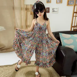 Kids Dresses For Girls Fashion Girls Dresses Summer Floral Bohemian Girl Dress Princess Novelty Kids Clothes Girls Clothes