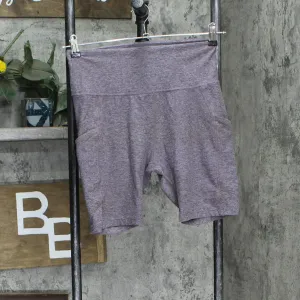 Kirkland Signature Womens Active Knit High Rise Shorts Brushed Purple L