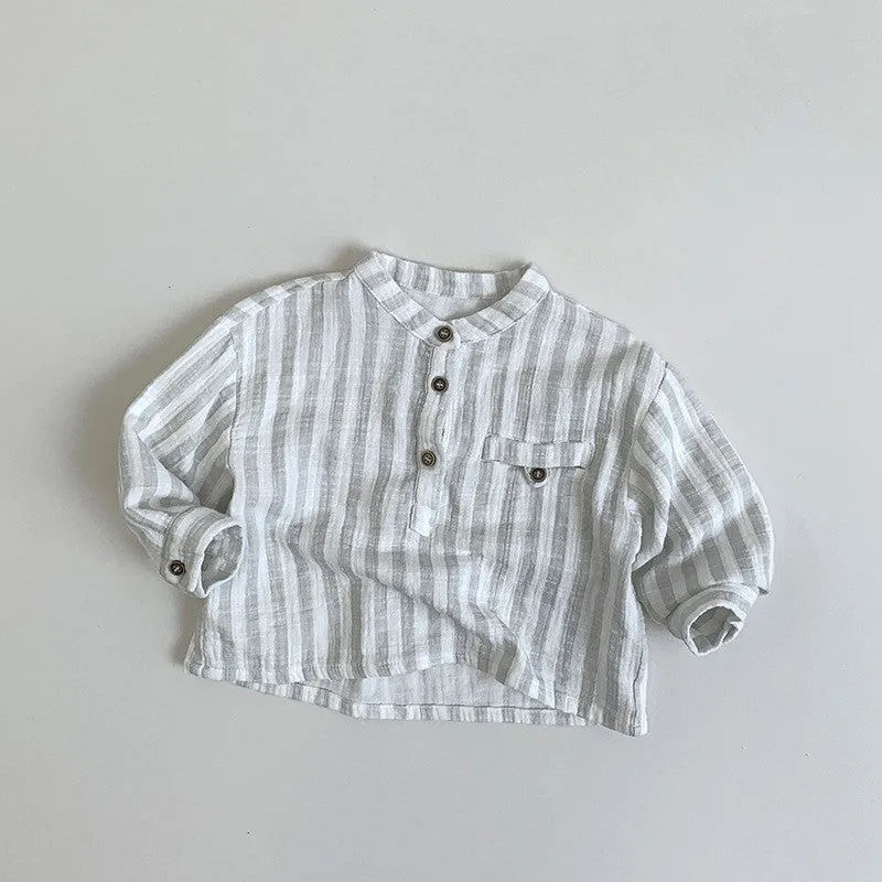 Korean Casual Striped Shirts