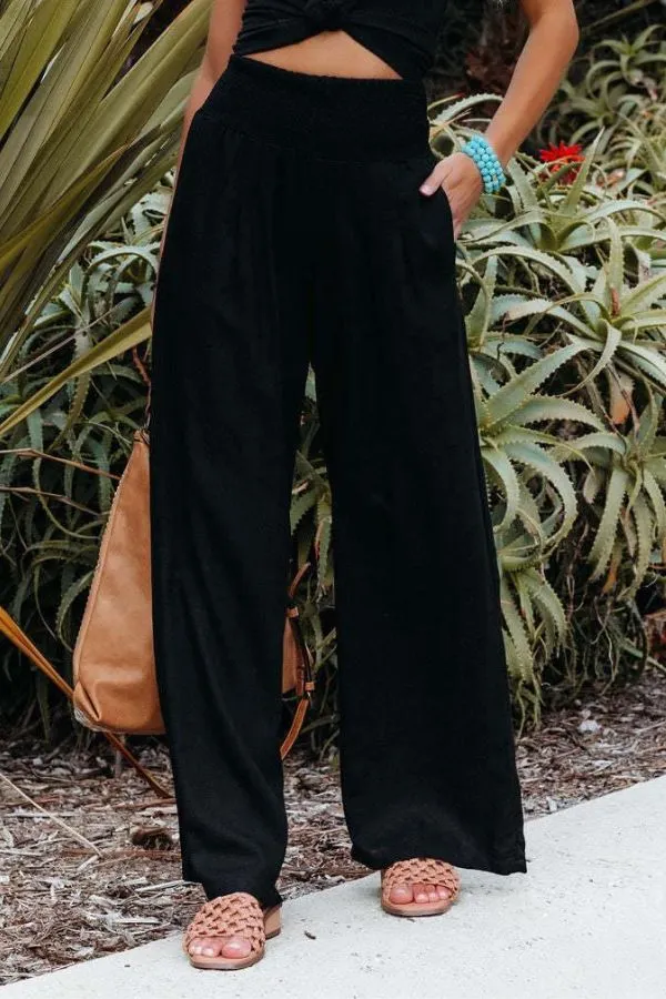 Ladies' high-waisted trousers
