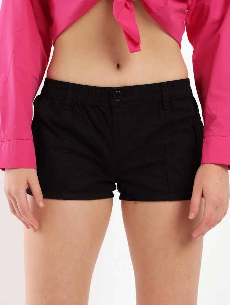 Ladies Low-Rise Utility Short - Black