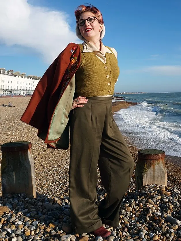 Ladies Swing Trousers - Olive Oyl