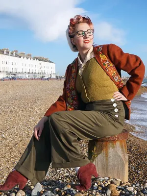Ladies Swing Trousers - Olive Oyl