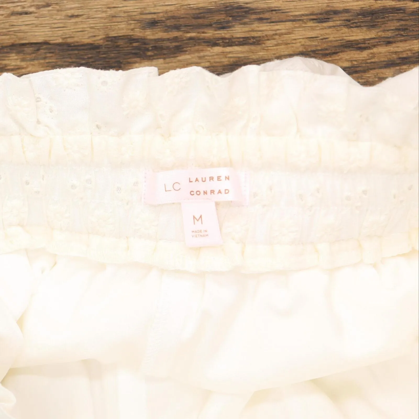 LC Lauren Conrad Womens Woven Floral Tie Front Shorts 165f84d1b25c9d White M