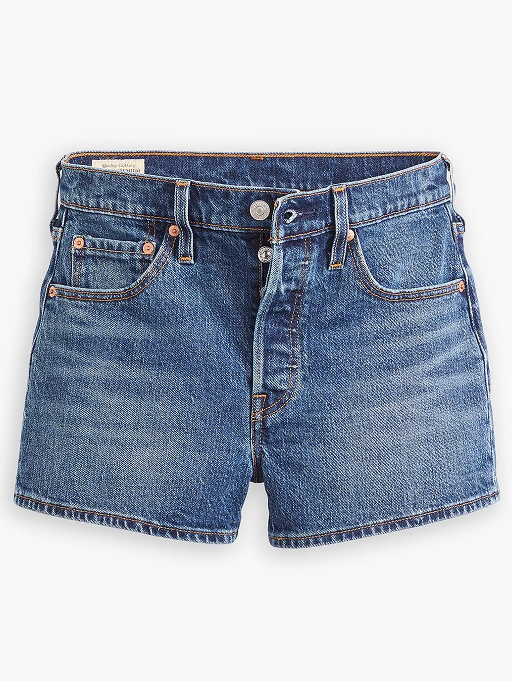 Levi Womens 501 Original High-Rise Jean Shorts - Broken Midnight