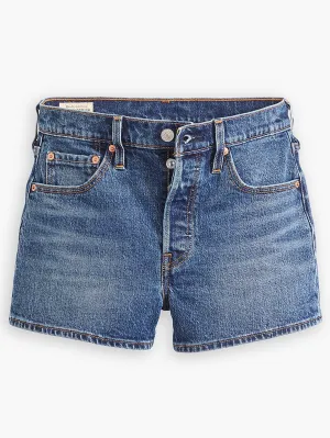 Levi Womens 501 Original High-Rise Jean Shorts - Broken Midnight