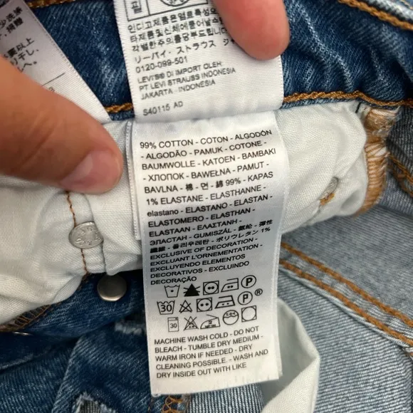Levi’s medium wash shorts
