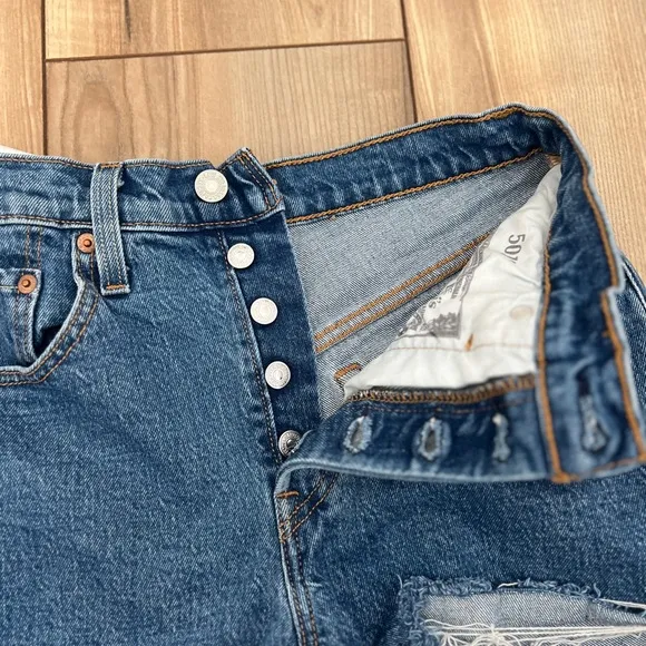 Levi’s medium wash shorts