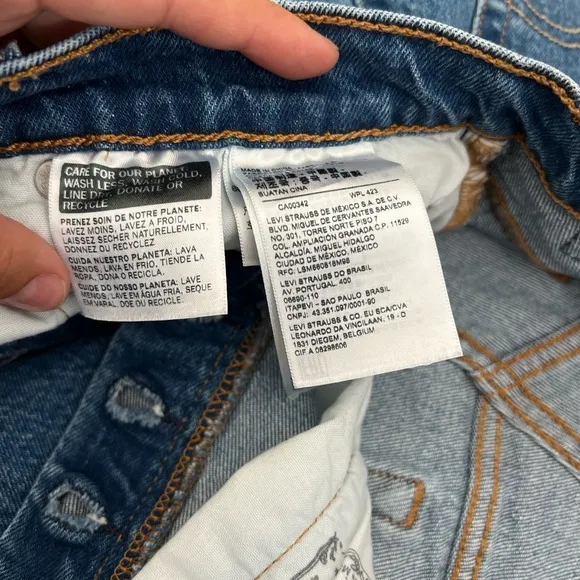 Levi’s medium wash shorts