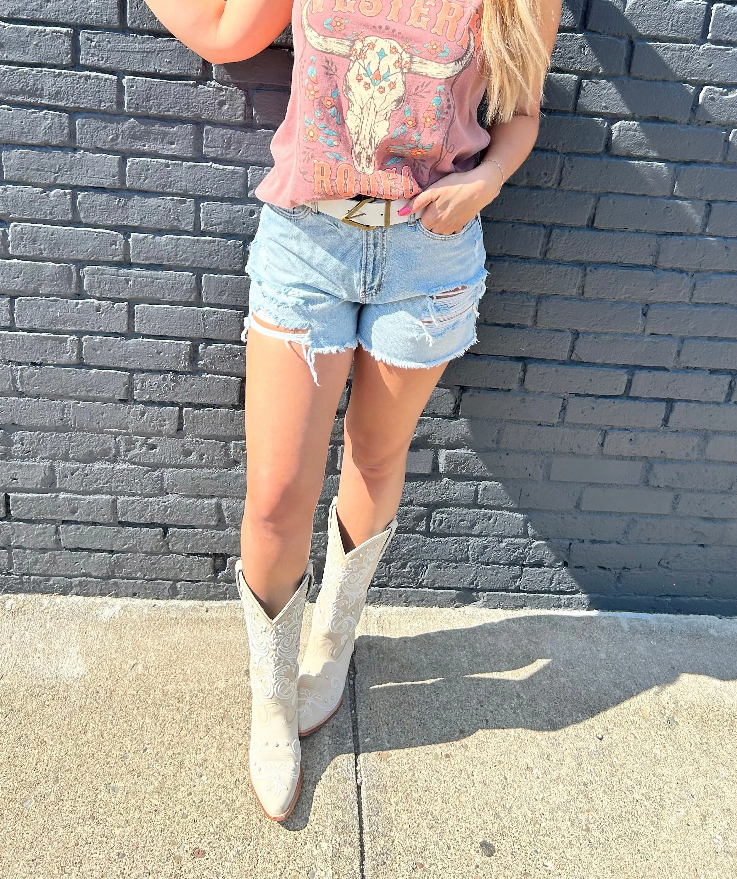 Light Denim Shorts
