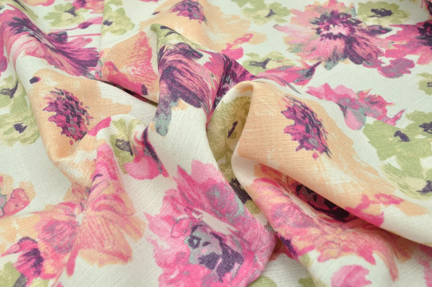 Linen Look Rose Promenade
