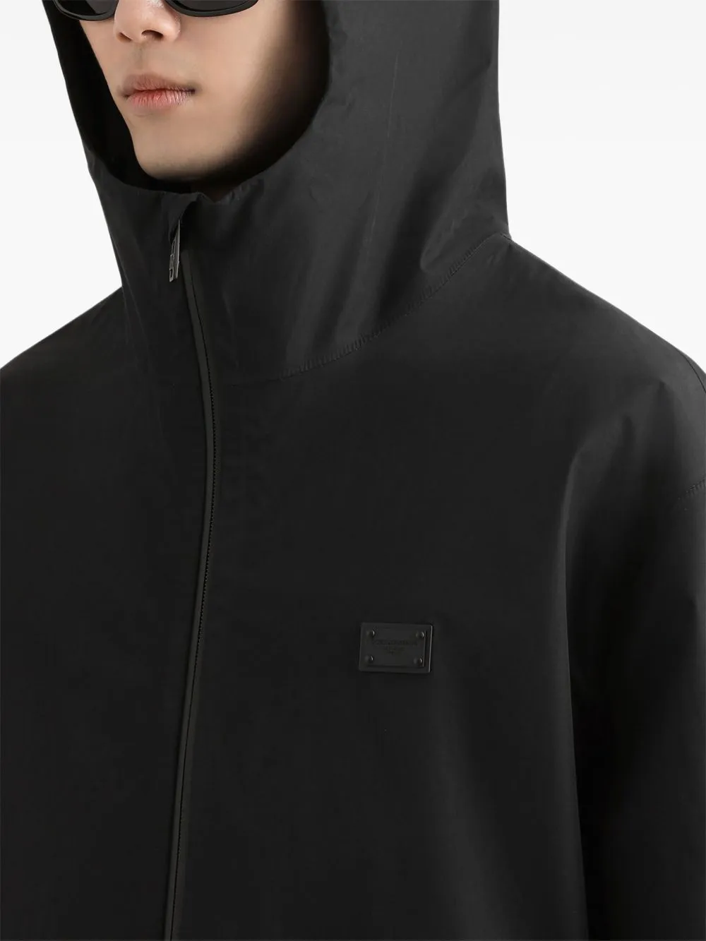Logo hooded jacket