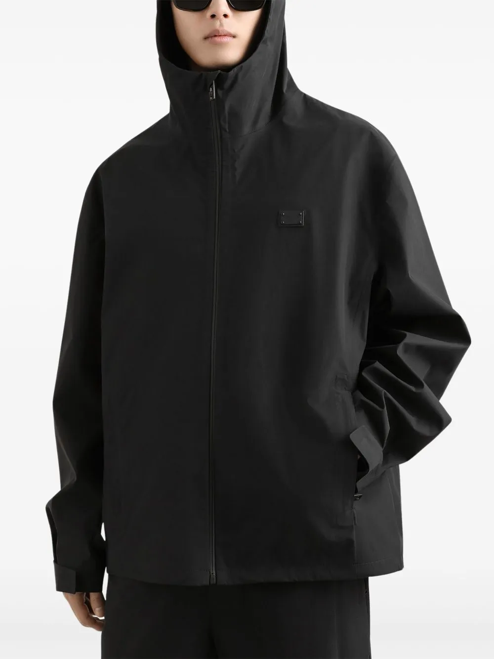 Logo hooded jacket