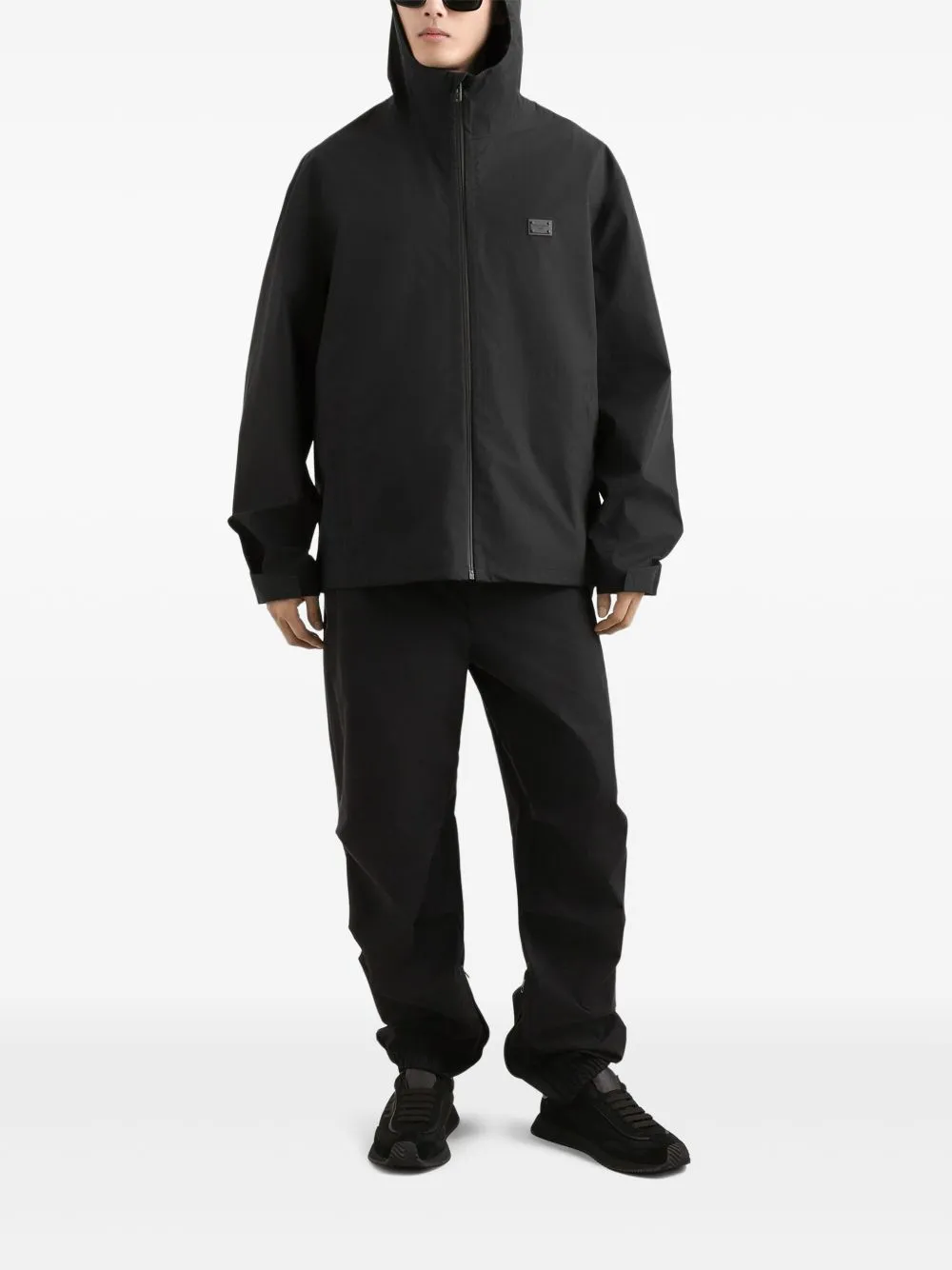 Logo hooded jacket