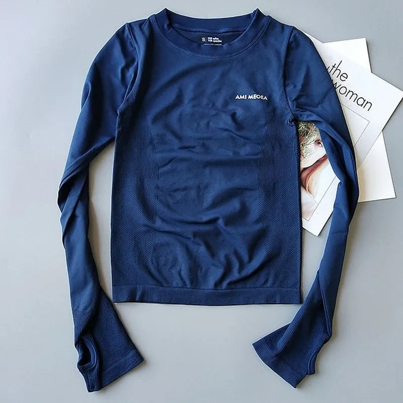 Long Sleeve Yoga Shirts Sport Top Fitness Gym Top