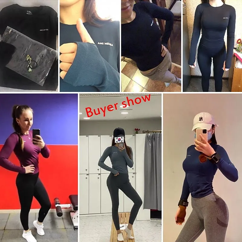Long Sleeve Yoga Shirts Sport Top Fitness Gym Top