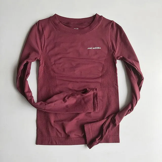 Long Sleeve Yoga Shirts Sport Top Fitness Gym Top