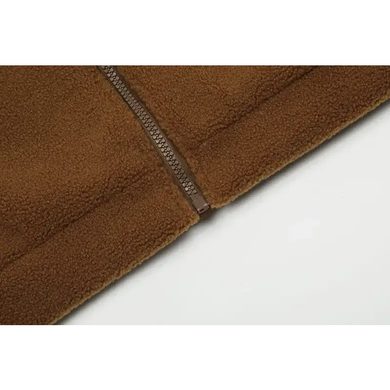 Loose Sleepy Bear Ears Fleece Hooded Jacket Y2K Style