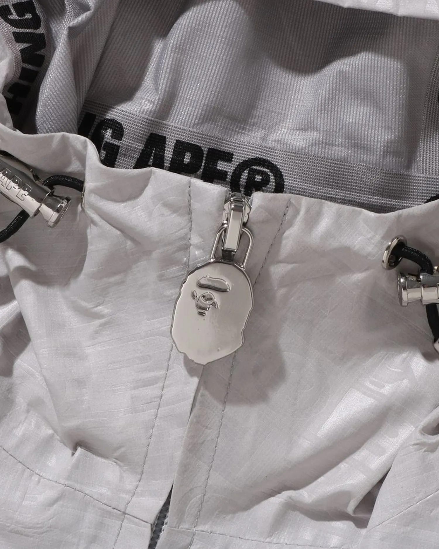 Lux Sport Pattern Jacquard Nylon Hooded Jacket