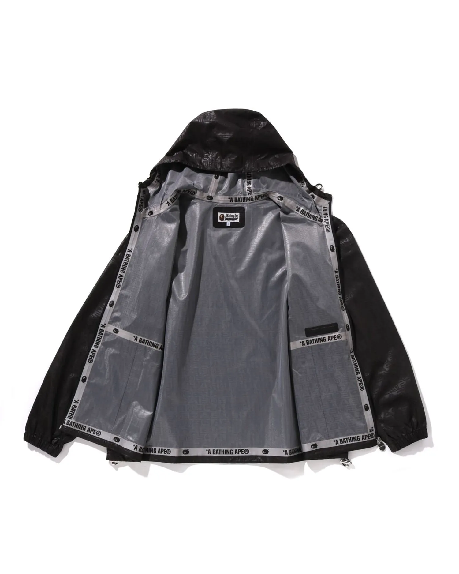 Lux Sport Pattern Jacquard Nylon Hooded Jacket