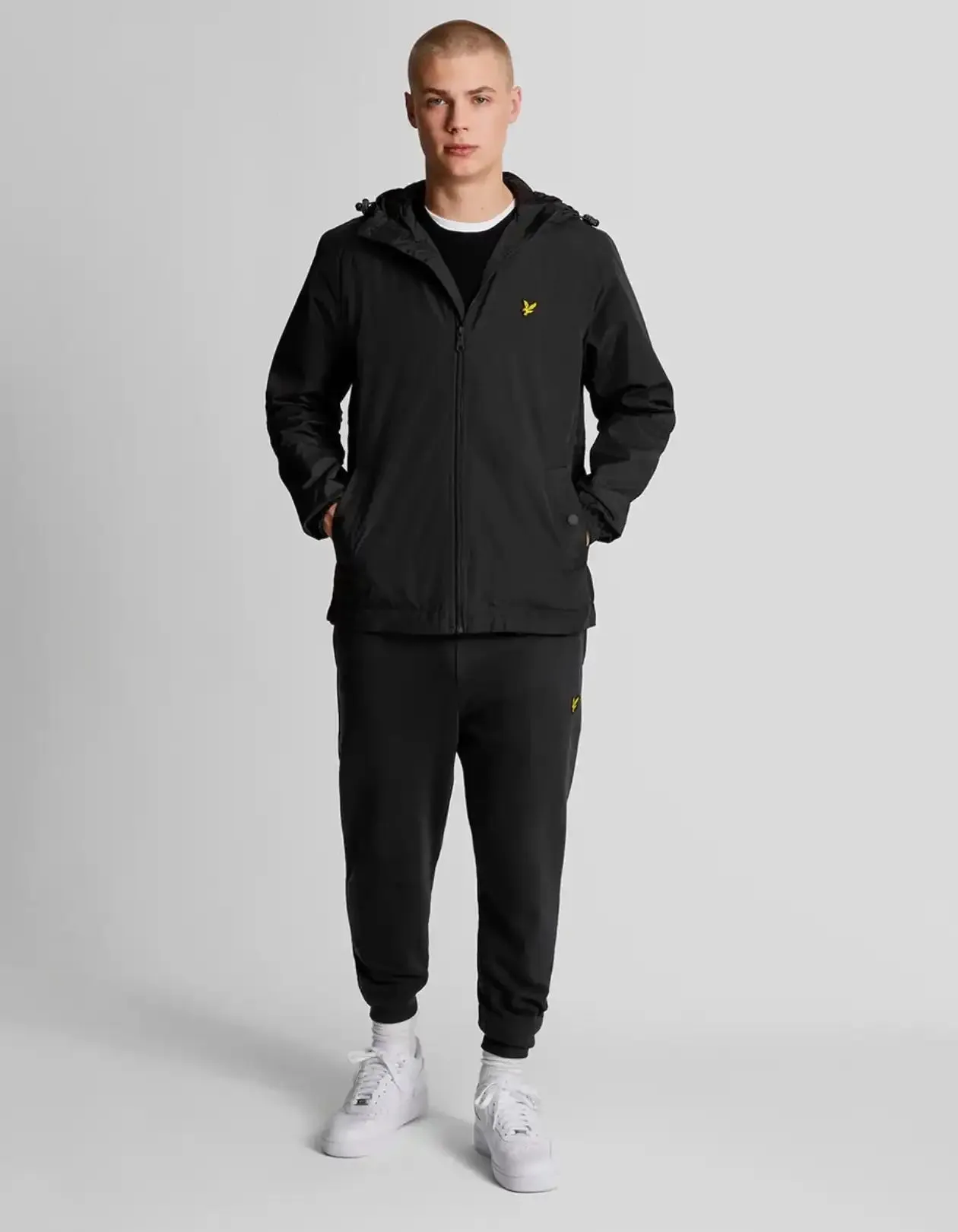 Lyle & Scott Zip Through Hooded Jacket Black