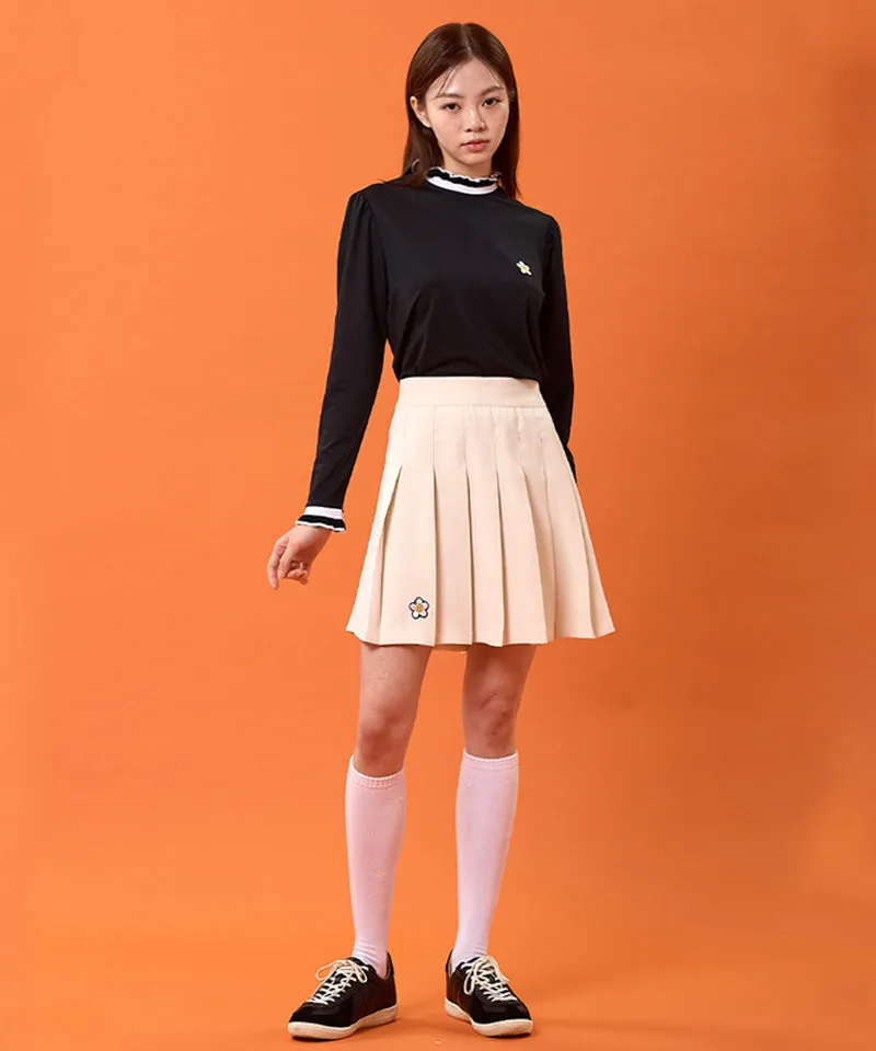 MACKY Golf: Daisy Puff Frill T-Shirt - Black