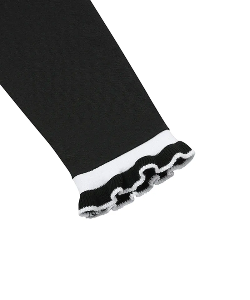 MACKY Golf: Daisy Puff Frill T-Shirt - Black