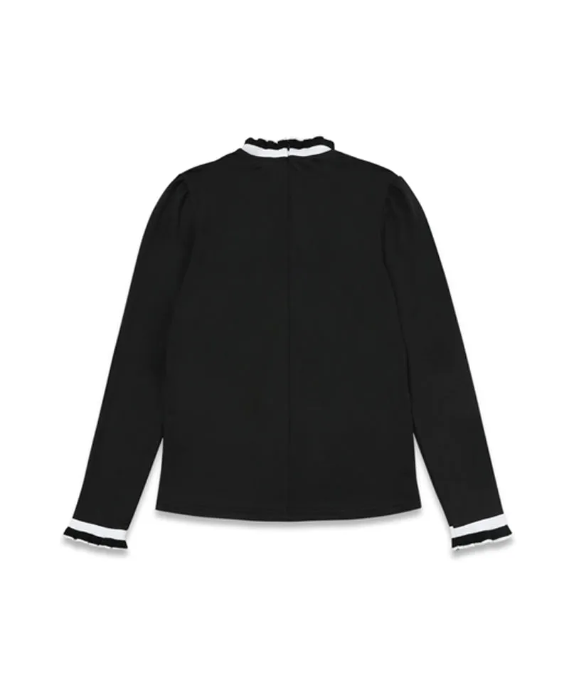 MACKY Golf: Daisy Puff Frill T-Shirt - Black