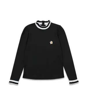 MACKY Golf: Daisy Puff Frill T-Shirt - Black
