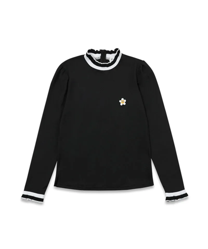 MACKY Golf: Daisy Puff Frill T-Shirt - Black