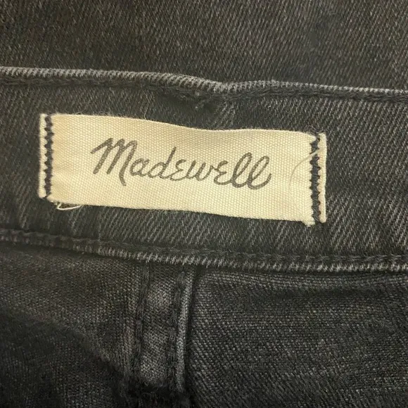 Madewell High-Rise Denim Shorts Slight Fade Black Sz 28