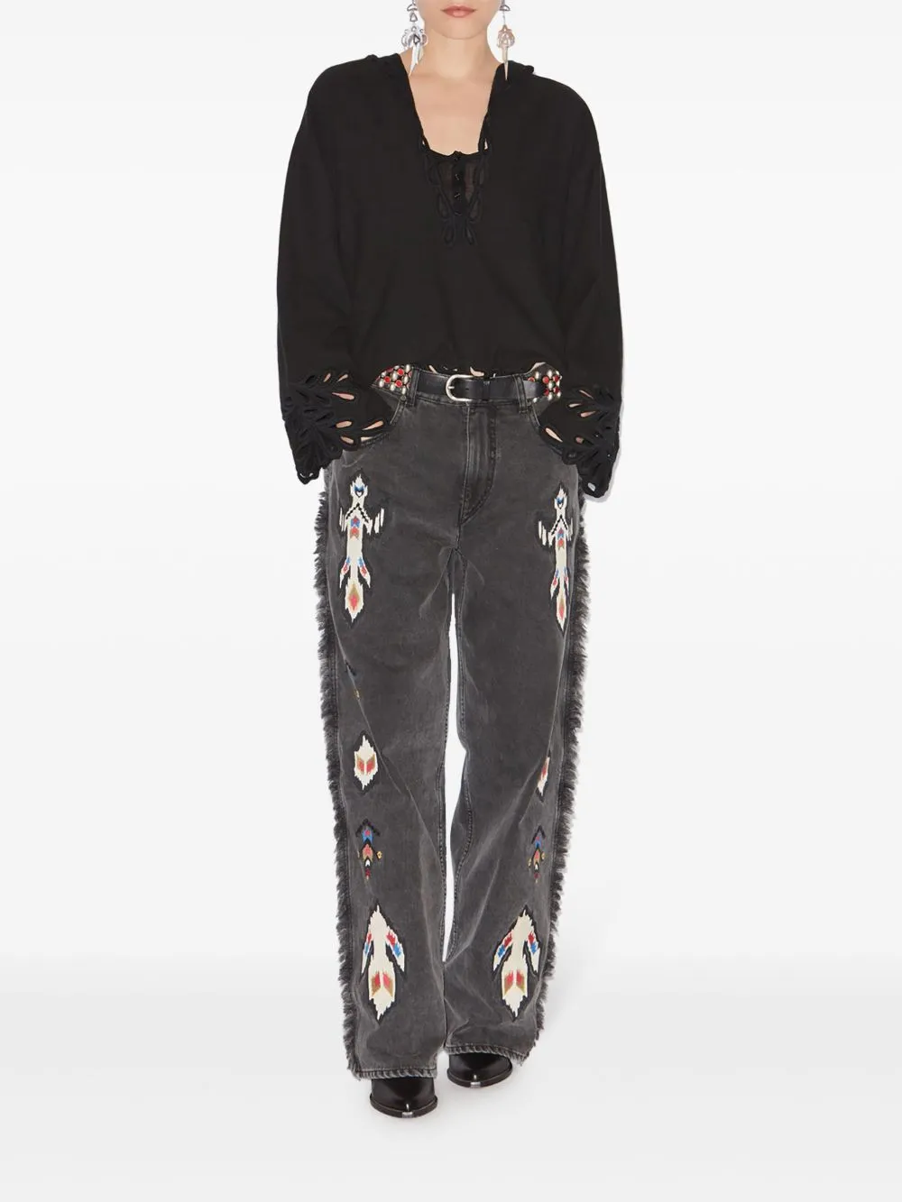 Maella embroiderd denim jeans