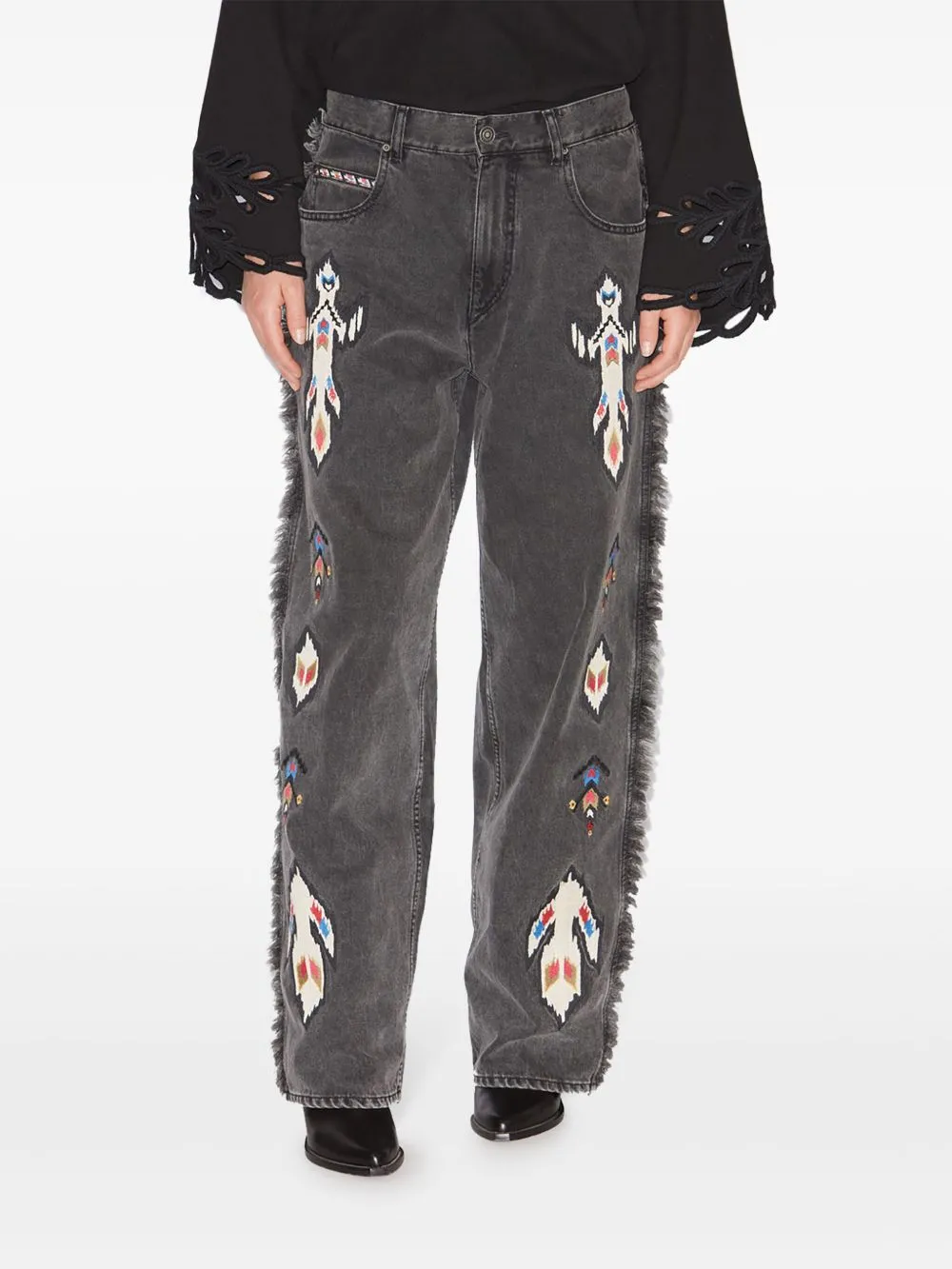 Maella embroiderd denim jeans