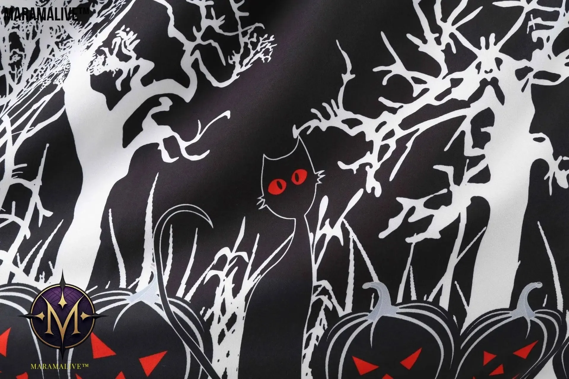 Maramalive™ Halloween Retro Floral Print Swing Dress