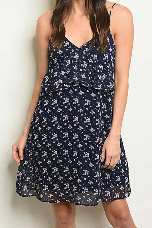 MARIA FLORAL NAVY DRESS