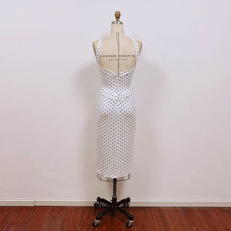 Marilyn Monroe White and Blue Polka Dot Dress The Seven Year Itch Costume