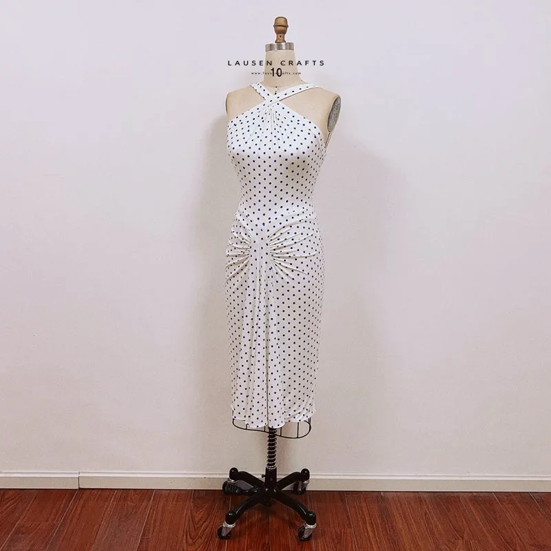 Marilyn Monroe White and Blue Polka Dot Dress The Seven Year Itch Costume