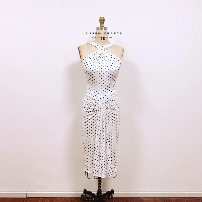Marilyn Monroe White and Blue Polka Dot Dress The Seven Year Itch Costume