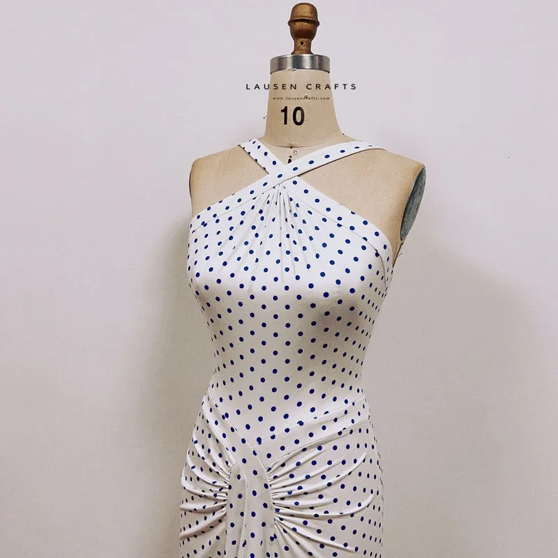 Marilyn Monroe White and Blue Polka Dot Dress The Seven Year Itch Costume