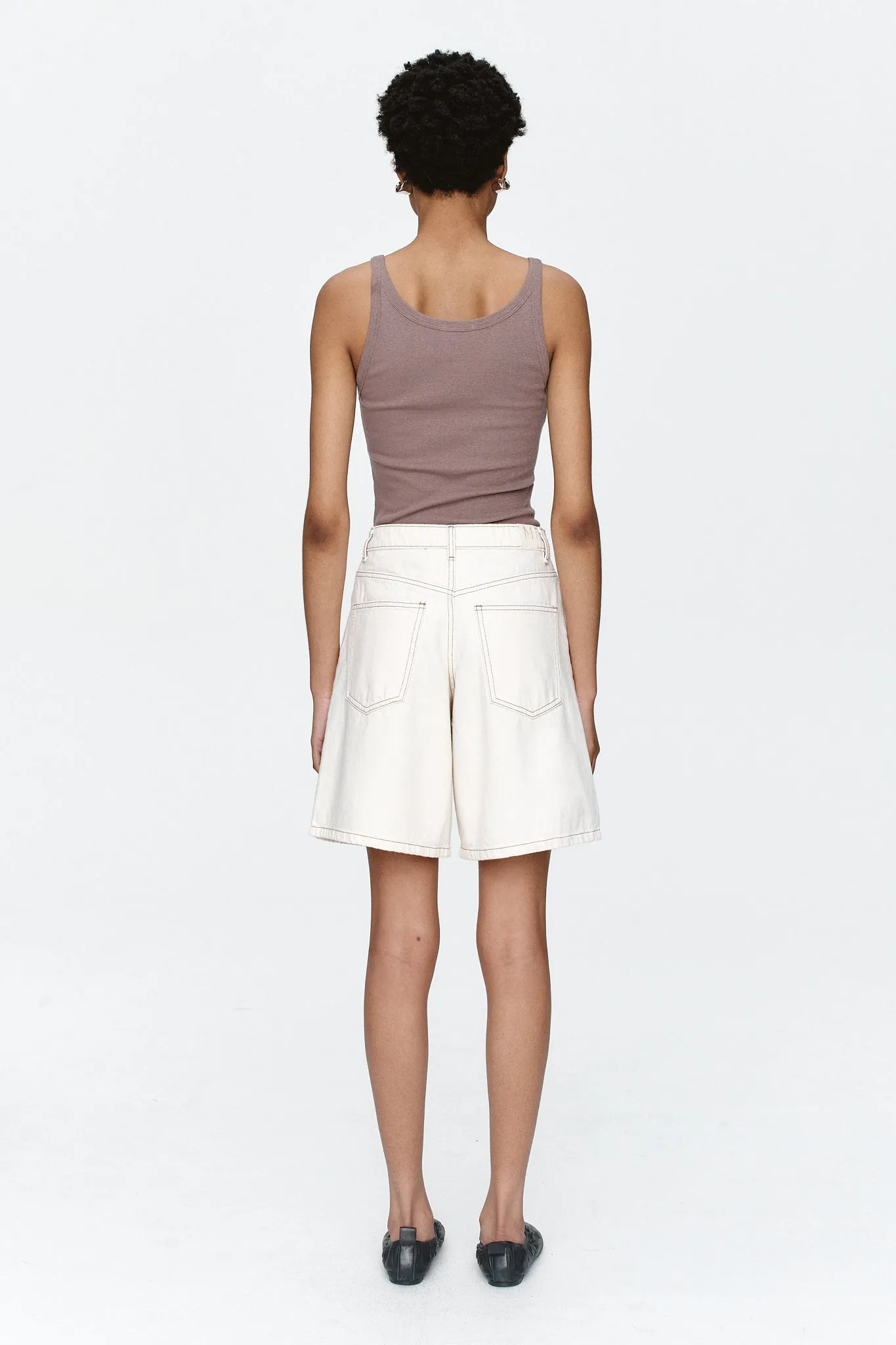 Marle | Relaxed Jean Short - Ecru