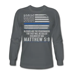 Matthew 5:9 Men's Long Sleeve T-Shirt (H)