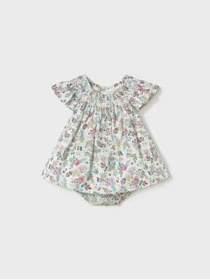 Mayoral Baby Girl Floral Printed Dress With Bloomers - 2 Colours